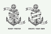 Vintage adventure poster with anchor, an Illustration by AkimD (Thumbnail 3 of 4)