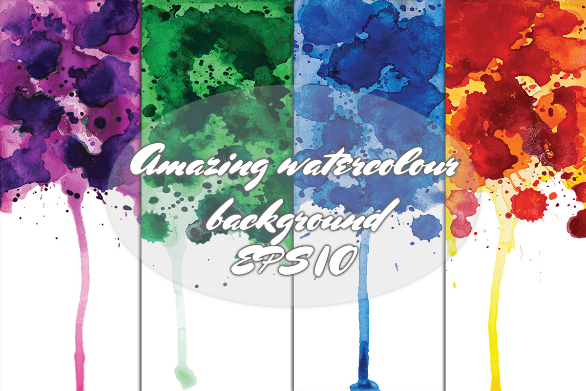 Watercolour background in vector, an Invitation Template by RichmanStudio (Photo 1 of 5)