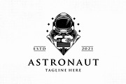 Spaceman Crest Logo Template, a Branding & Logo Template by vectorwithin (Thumbnail 1 of 3)