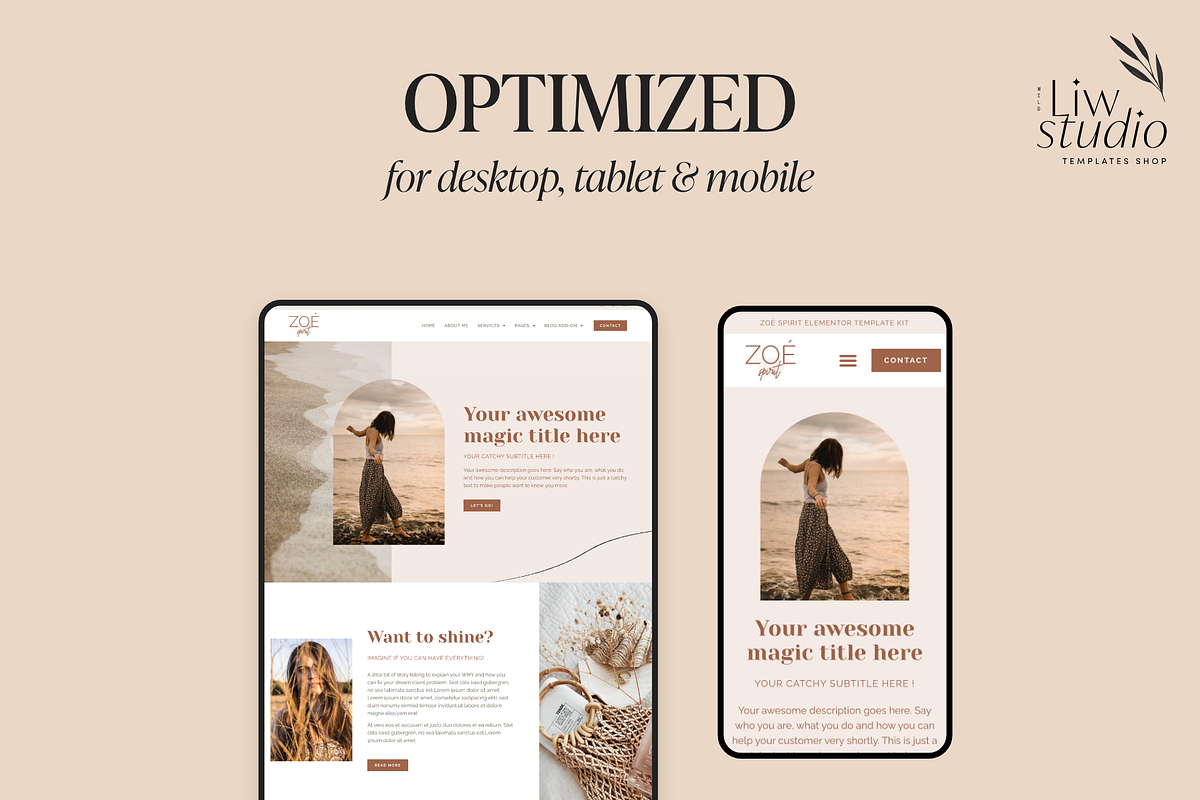 Boho WordPress Theme Elementor, a WordPress Template by Liw studio (Photo 8 of 9)