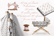 Vintage Paris-Baby collection, a Decorative Illustration by Linerisyart (Thumbnail 3 of 18)