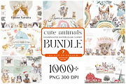 Animals Watercolor Clipart Bundle, an Animal Illustration by Cat In Colour (Thumbnail 1 of 41)