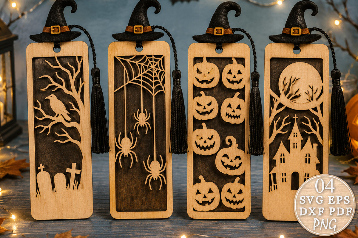 Halloween Bookmark Laser Cut SVG, an Object Graphic by Rose Art (Photo 1 of 3)