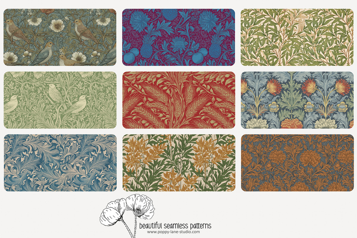 70 Arts & Crafts seamless pattern, a Pattern Graphic by Poppy Lane Studio (Photo 6 of 10)