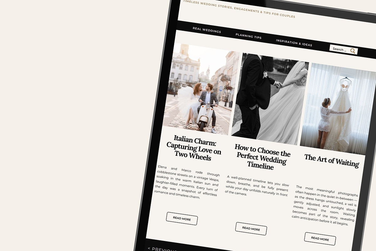 Wedding Photographer Showit Template, an App Template by MOAROShop (Photo 9 of 11)