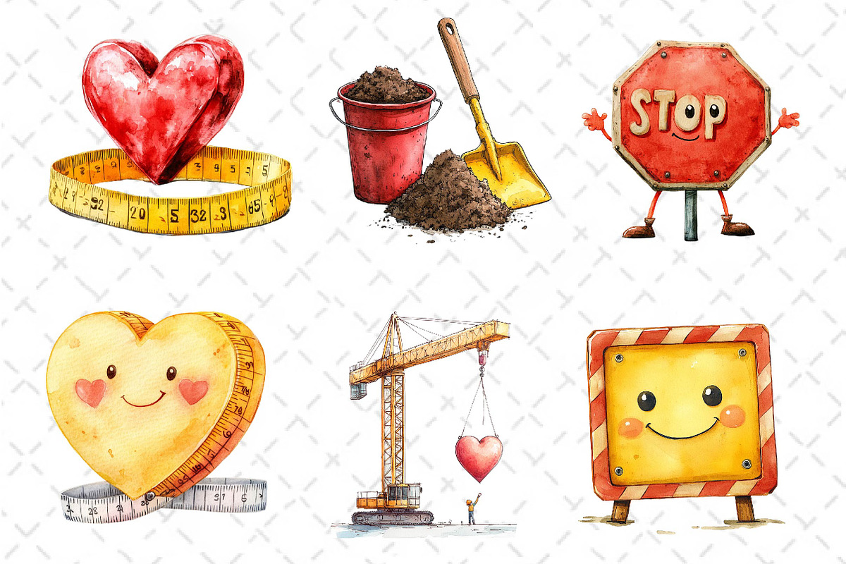 Cute Construction Clipart PNG, an Illustration by Dream Creation (Photo 3 of 6)