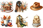 Watercolor Autumn Fashion Clipart, an Illustration by DreamArtGraphic (Thumbnail 6 of 6)