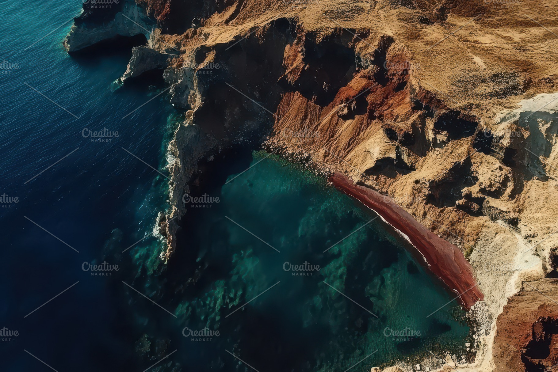 Stunning aerial view of the red beac, a Photo by Iftikhar Alam