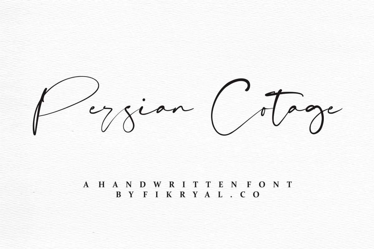 Persian Cotage - Handwritten Font, a Script Font by Fikryal Studio (Photo 1 of 10)