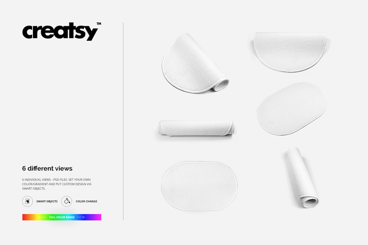 Round Corners Rug Mockup Set, a Product Mockup by creatsy4 (Photo 10 of 11)