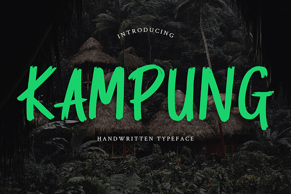 Kampung Brush Handwritten Font preview 8