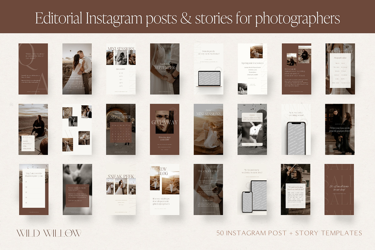 Editorial Photography Insta Bundle, a Social Media Template by Wonderlik Webdesign (Photo 8 of 11)
