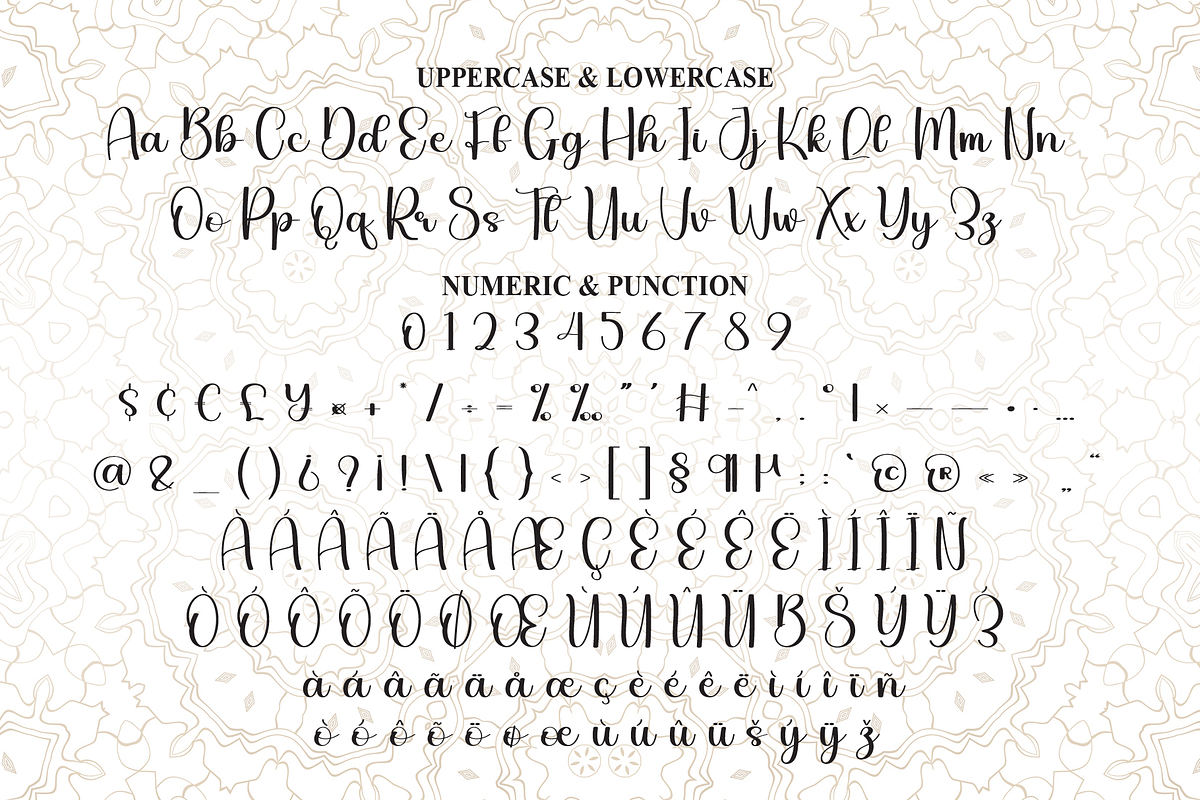 Mandala | Script Font, a Handwritten Font by Scratchones (Photo 7 of 9)