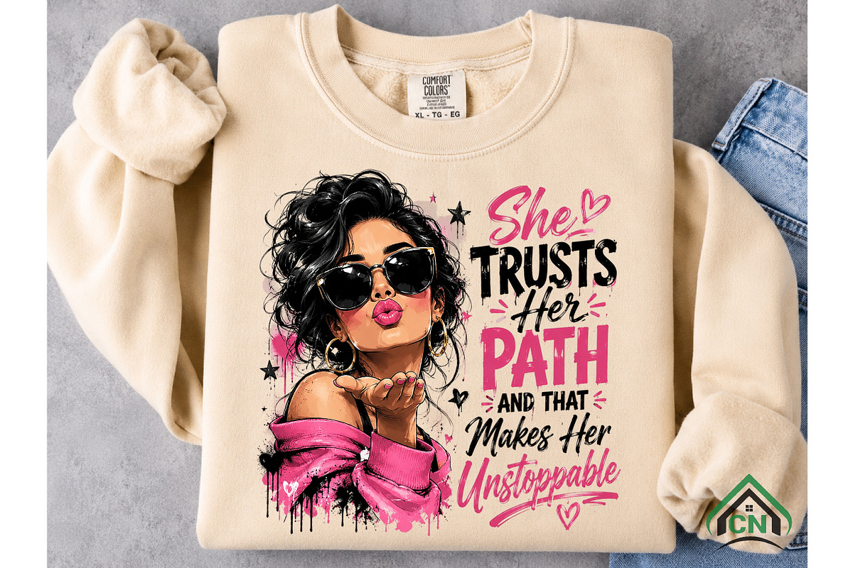 She Trusts Her Path png, a Seasonal Illustration by Craft Nest (Photo 5 of 5)