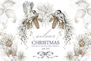 Christmas Watercolor Clipart, a Decorative Illustration by LenArt (Thumbnail 1 of 17)