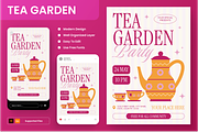 Tea Party Flyer Set, a Flyer Template by Annora Studio (Thumbnail 1 of 6)