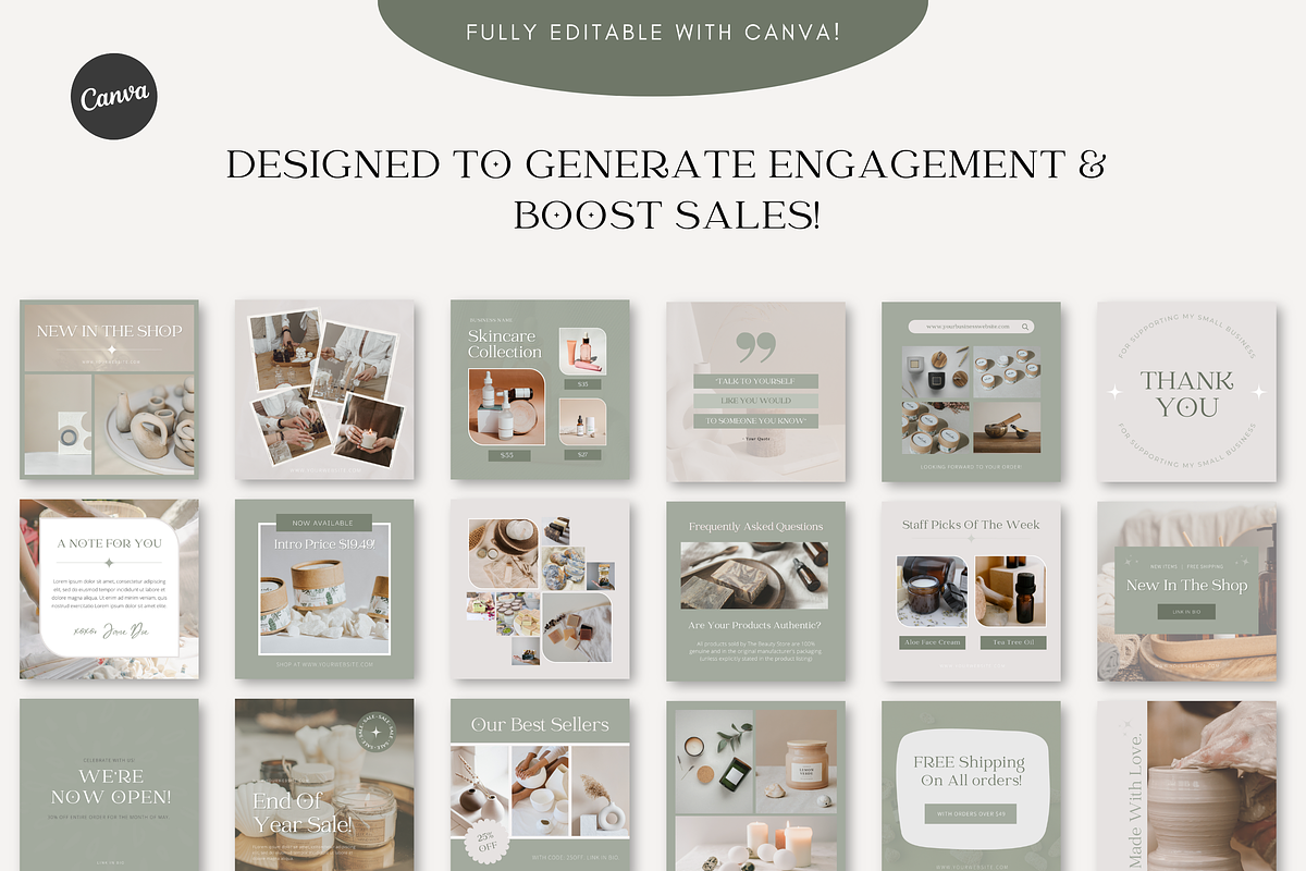 100 Instagram Design Templates, a Social Media Template by Gebers Marketing & Design (Photo 6 of 6)