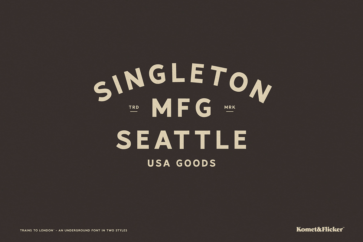 Trains to London, a Sans Serif Font by Komet & Flicker (Photo 10 of 12)