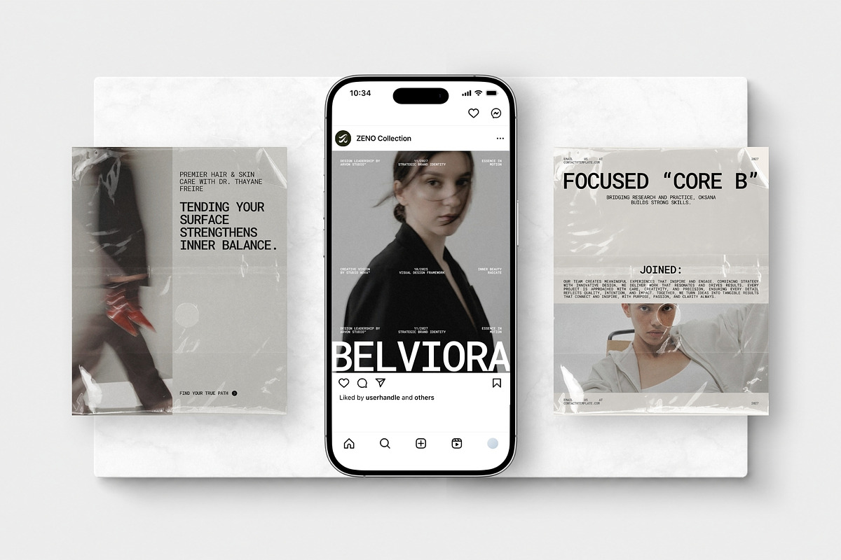 ZENO | Social Media Kit (I), a Social Media Template by The Aesthetic Studio (Photo 2 of 10)