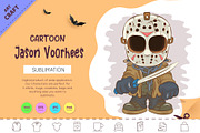 Halloween Mascot Jason Voorhees., an Animal Illustration by KENO Mascots (Thumbnail 1 of 3)