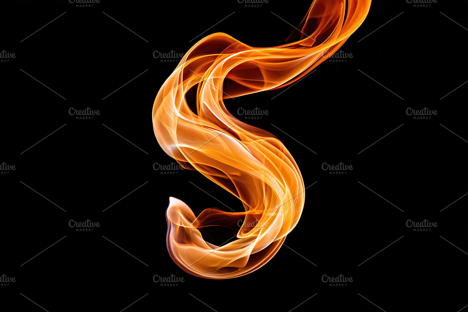 Elegant flame shape dancing gracefully against a dark background, an Arts & Entertainment Photo by AlyaAnd