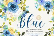 -50% Blue Romance Flower Design, an Illustration by Babysbreath/Dandelionery (Thumbnail 1 of 4)