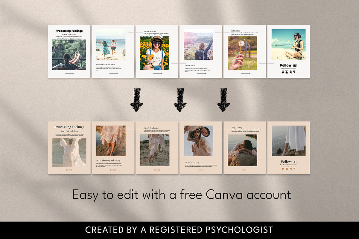 Feelings Wheel Instagram Canva, a Templates & Theme by Miri Campbell (Photo 8 of 9)