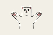 cute dog and cat paws up, an Animal Illustration by Judsart (Thumbnail 2 of 3)