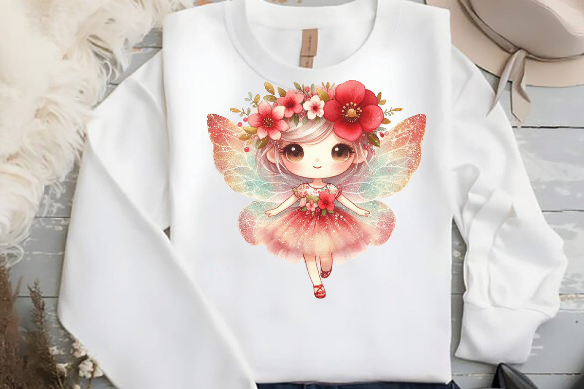 Flower glitter Fairy Clipart, an Illustration by DreamCafeArt (Photo 5 of 7)