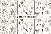 Outline Vegetables Set + Pattens, an Object Graphic by Sopelkin (Thumbnail 4 of 4)
