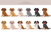 Pugalier (Cavapug) dog mix, an Animal Illustration by pet design shop (Thumbnail 3 of 6)