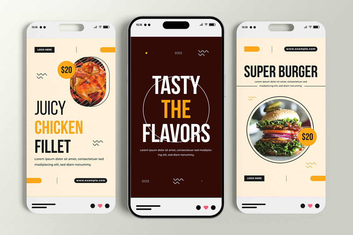 Tasty Food Social Media Story, a Social Media Template by MightyDesign (Photo 1 of 6)