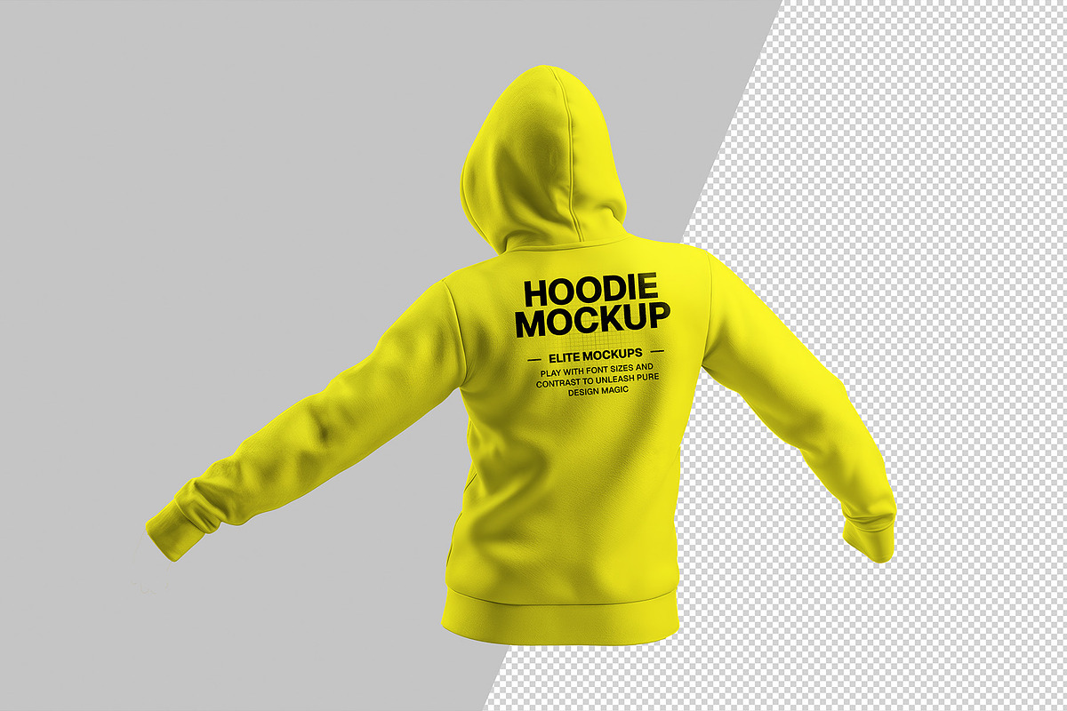 Dynamic Hoodie Mockup Collection, a Hoody Mockup by Elite Mockups (Photo 4 of 6)