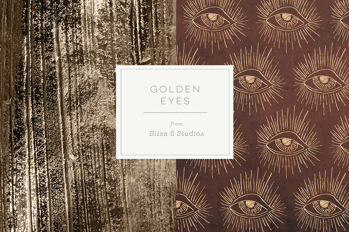 Golden Eyes Hand Drawn Graphics, a Pattern Graphic by Blixa 6 Studios (Photo 3 of 4)