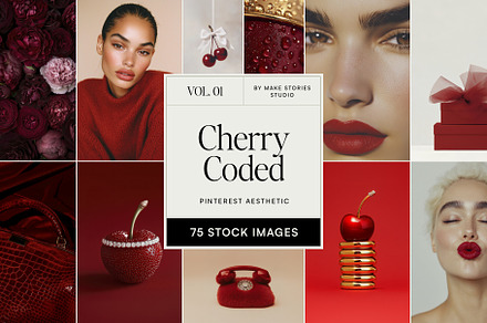 Cherry Coded Girl Stock Photos