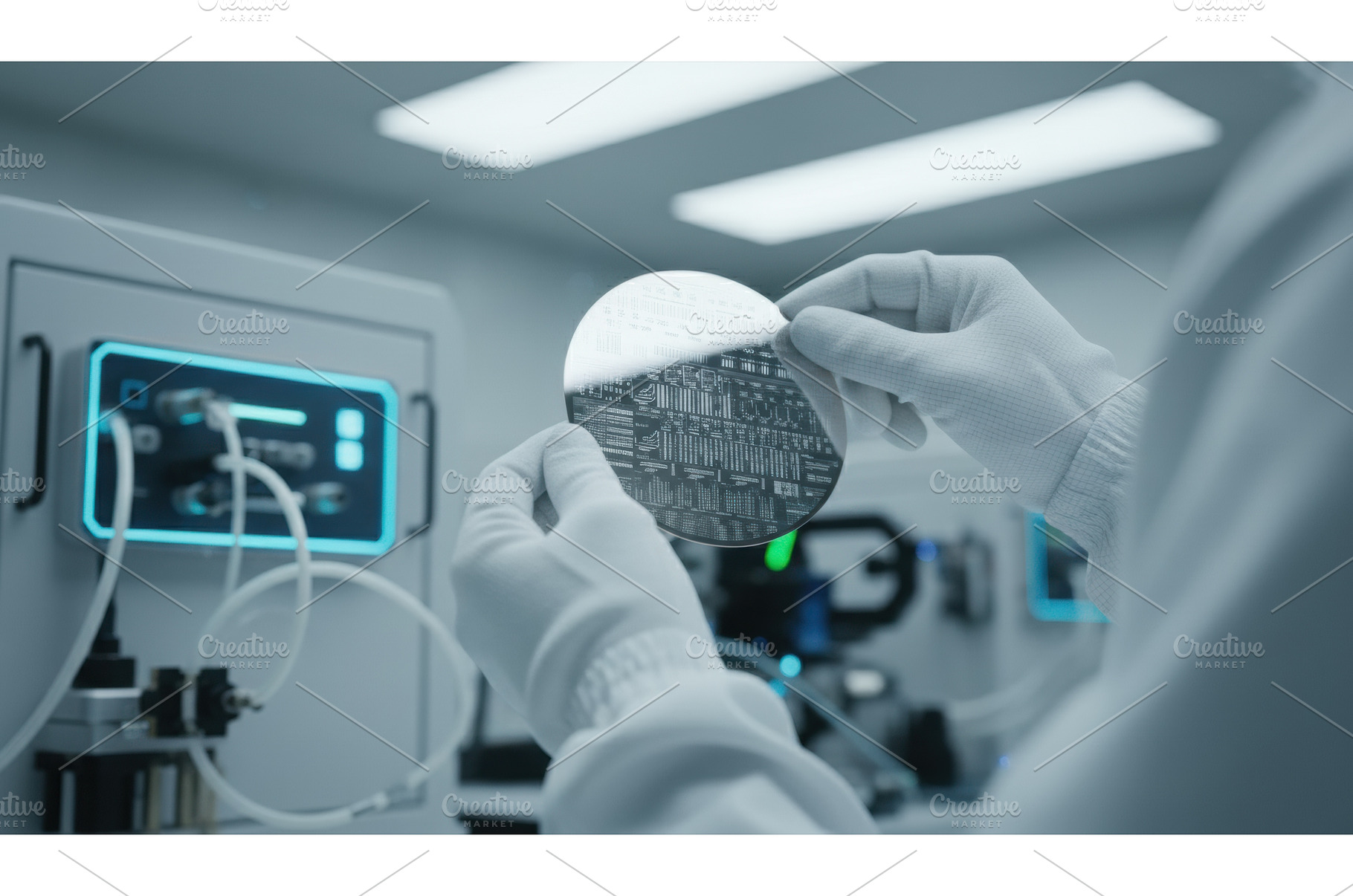 Hands wearing white gloves carefully, a Technology Photo by Igor Tichonow