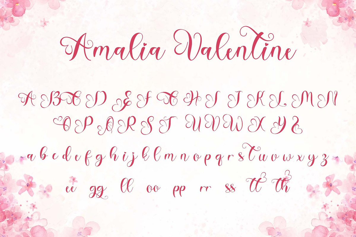 Amalia Valentine, a Script Font by Yoga Letter (Photo 5 of 6)