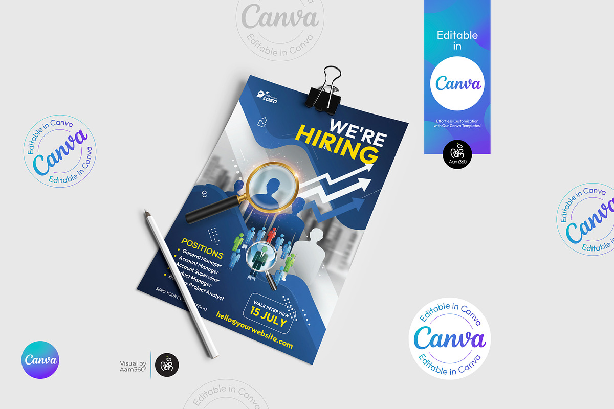 Hiring Flyer Template, a Flyer Template by Aam360 (Photo 3 of 3)