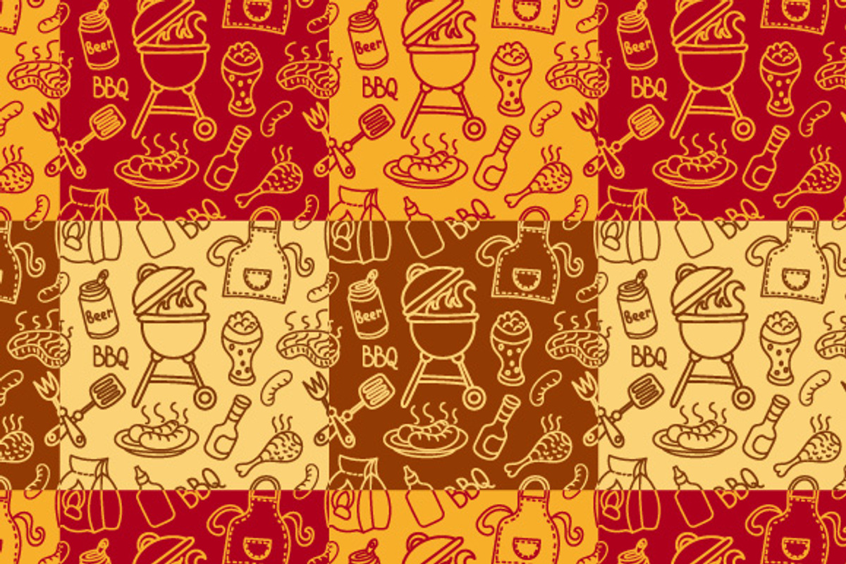 Barbecue Seamless Patterns, a Pattern Graphic by Oleg Tokarev Art (Photo 4 of 5)
