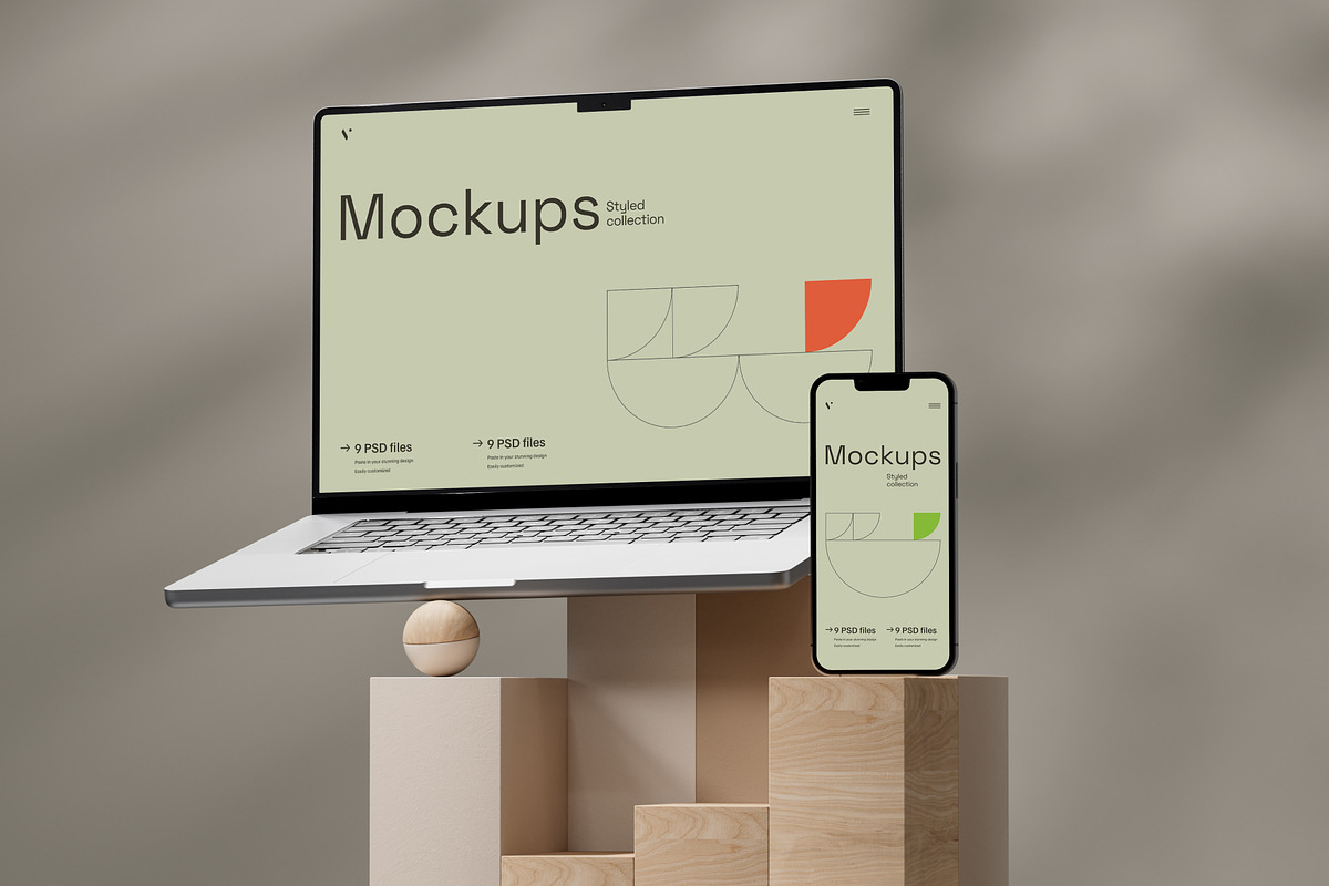 Devices Mockups Collection, a Mockup by Valentina Todorova (Photo 5 of 7)