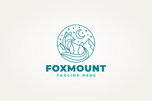 simple modern fox or wolf logo, a Branding & Logo Template by Blazybone