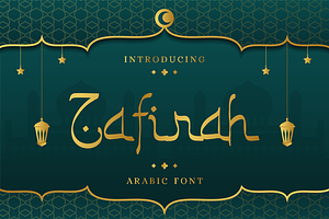 Zafirah Arabic Font, a Script Font by PutraCetol Studio