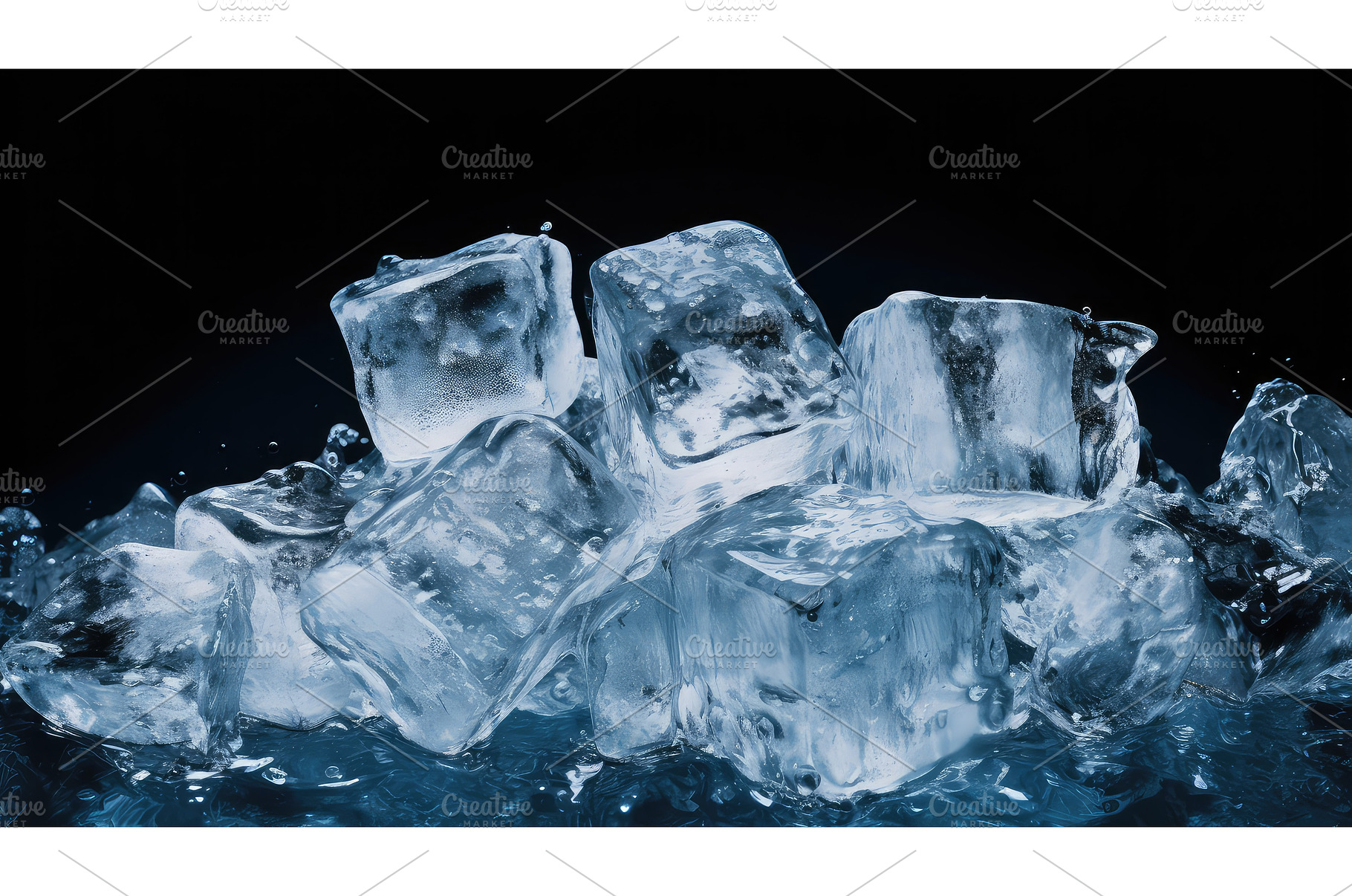 chill cube ice background ai, a Food & Drink Photo by pikepicture