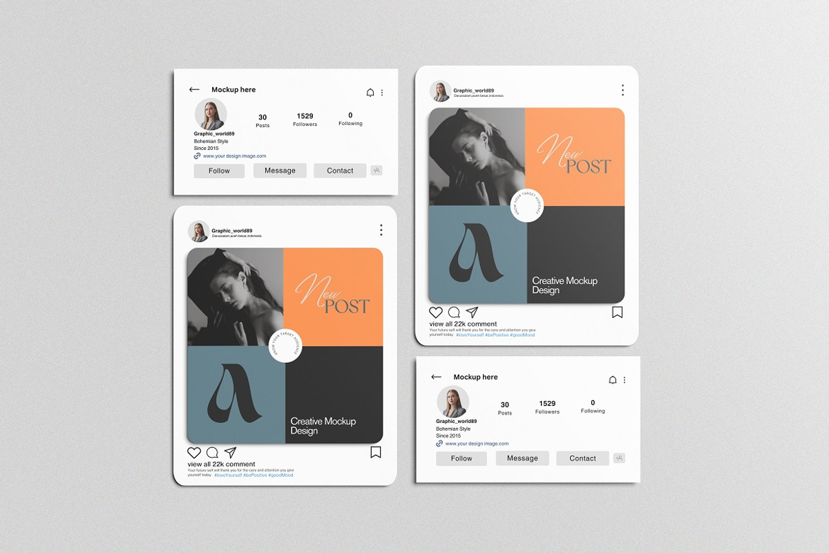 Instagram Post Mockup, a Mockup by graphic_keY (Photo 4 of 7)