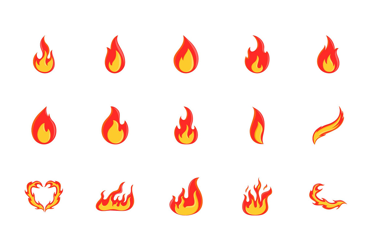 Fire Illustration Set, an Object Illustration by studiogstock (Photo 1 of 3)