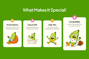 50 Animated Cactus Flat Vector Icons, an Emoji Icon by Brickclay (Thumbnail 2 of 4)