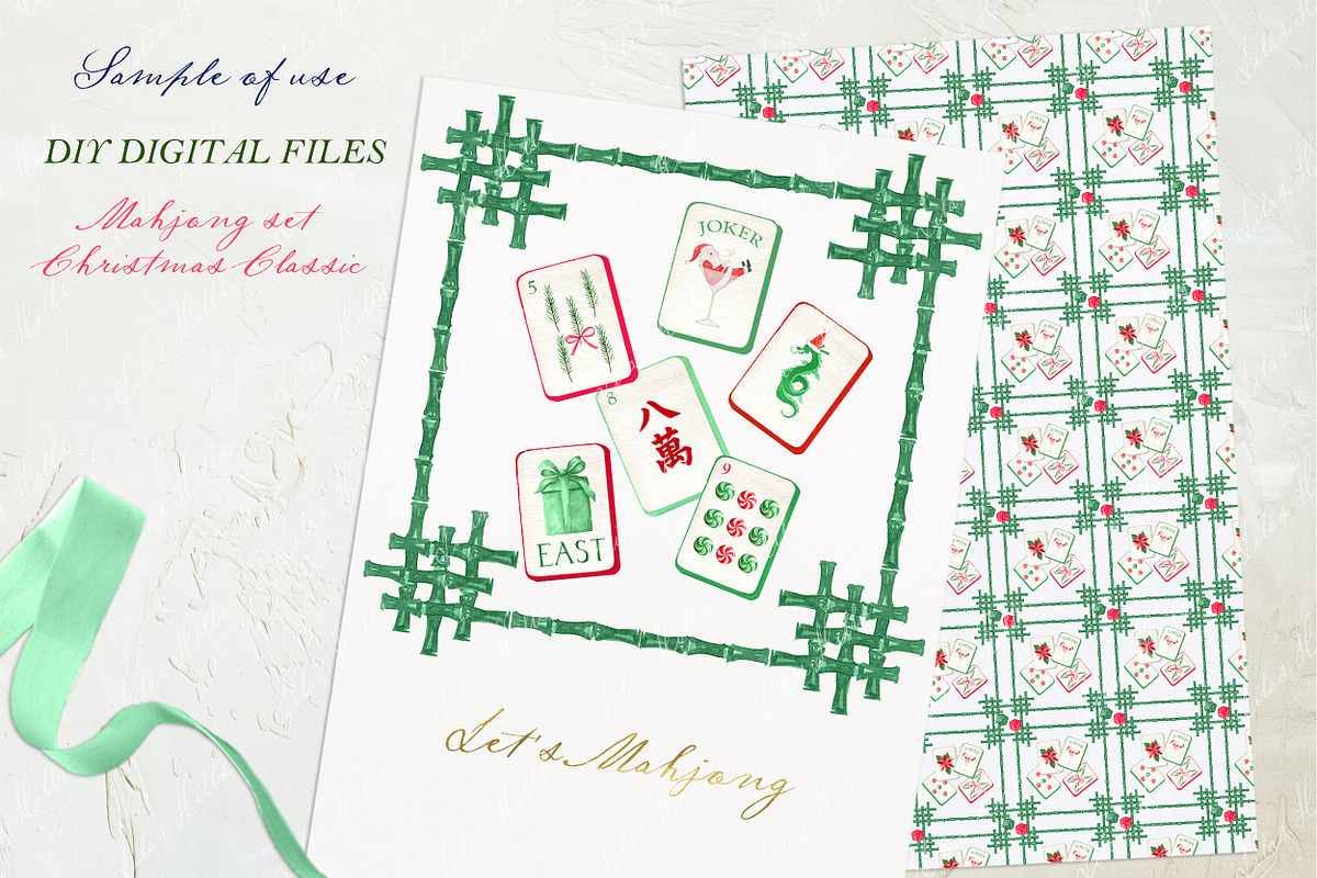 Mahjong  Christmas Classic PNG, an Illustration by LABFcreations (Photo 3 of 5)