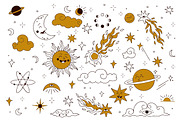 Celestial Dreams – Cosmic Vectors, a Decorative Illustration by Creative Wannabe (Thumbnail 2 of 7)