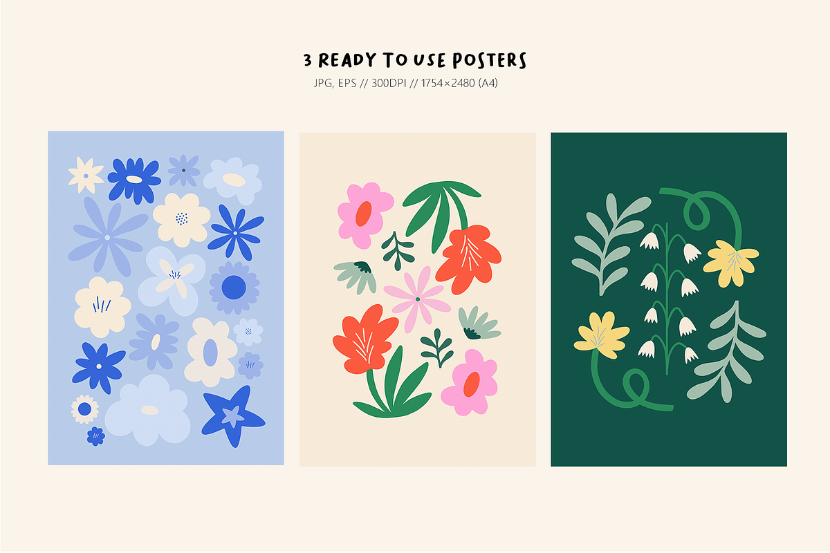 Hand drawn Modern Flowers, a Decorative Illustration by polinestudio (Photo 7 of 8)