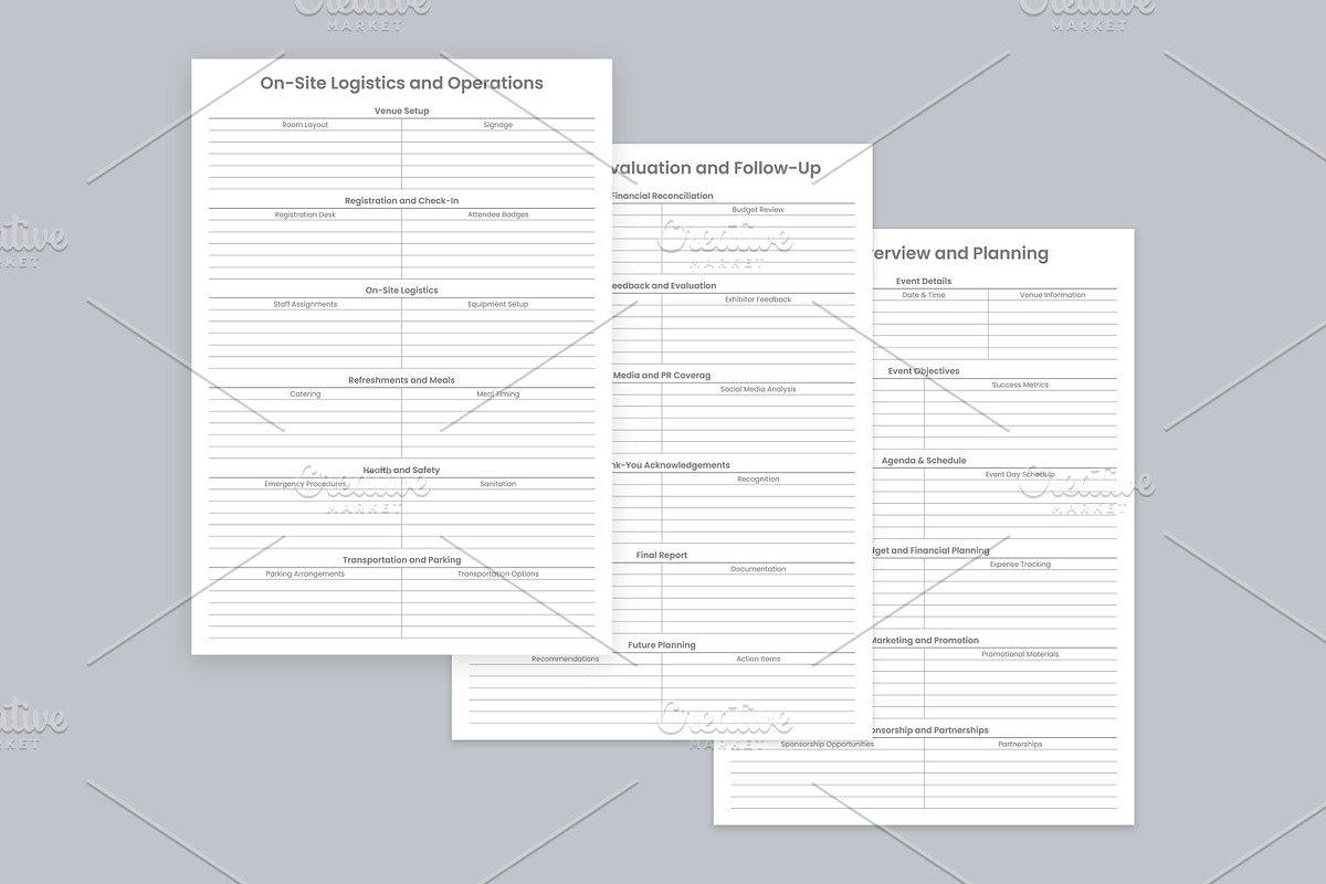 Event Planner Pages Set V-20, a Stationery Template by shahsoft (Photo 2 of 3)